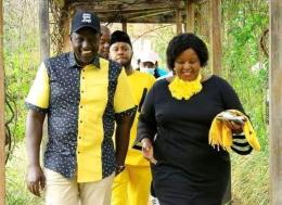 File image of Bishop Margaret Wanjiru and President William Ruto.